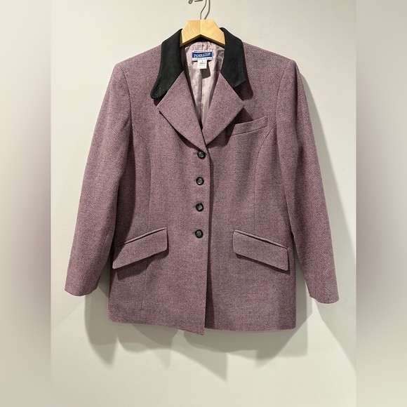 Pendleton Vintage Virgin Wool Pink Blazer - Picture 7 of 11